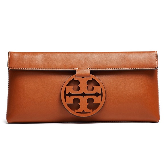 Tory Burch Handbags - Tory Burch Cuoio Miller Clutch NWOT
